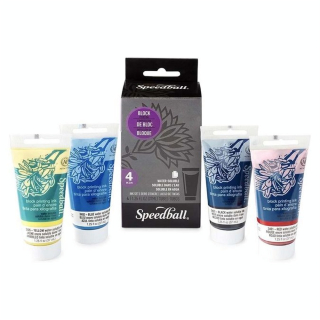 Encre Linogravure Hydrosoluble 37 ml Kit de 4 couleurs - Speedball - Rougier et Plé