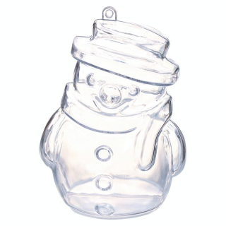Bonhomme de neige Plastique Cristal 8 x 9 x 4 cm - Graine Créative - Rougier et Plé