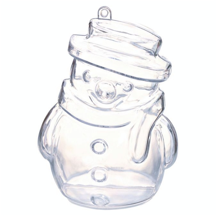 Bonhomme de neige Plastique Cristal 8 x 9 x 4 cm - Graine Créative - Rougier et Plé