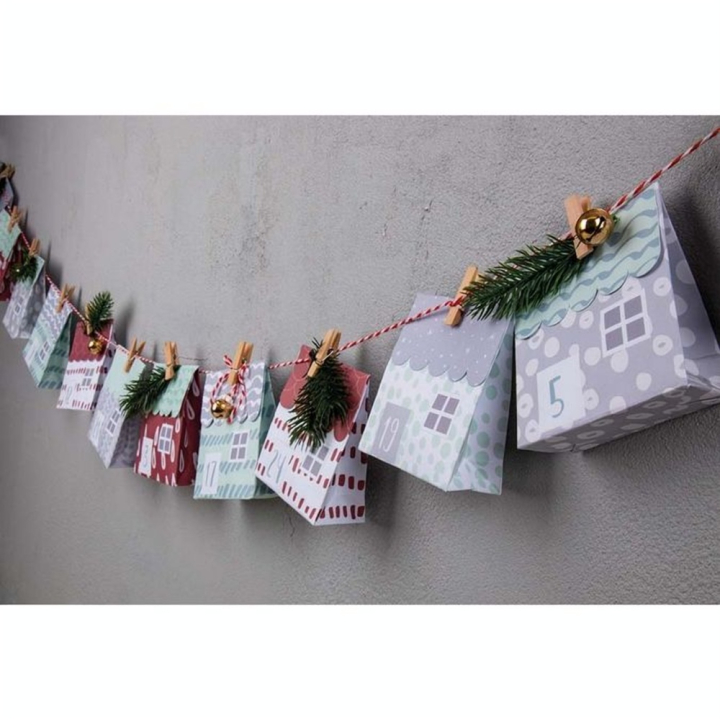 Calendrier de l'avent Kit Maisons en papier - Rayher - Rougier et Plé