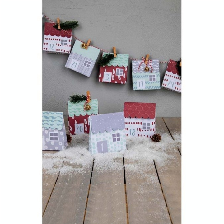 Calendrier de l'avent Kit Maisons en papier - Rayher - Rougier et Plé