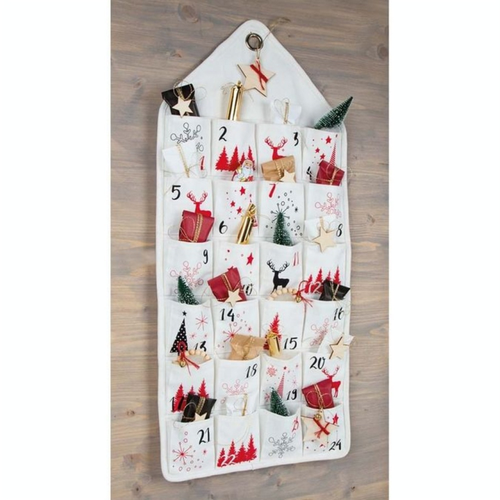 Calendrier de l'avent à suspendre 36 x 82 cm - Rayher - Rougier et Plé