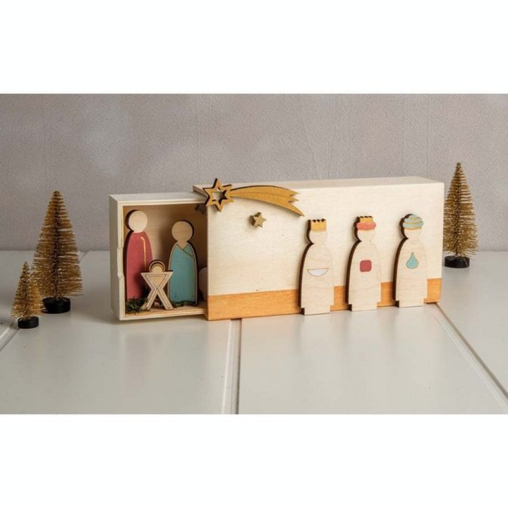 Santons en bois à décorer 12 pcs - Rayher - Rougier et Plé