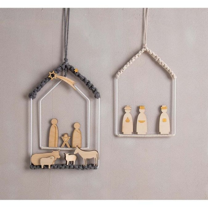 Santons en bois à décorer 12 pcs - Rayher - Rougier et Plé