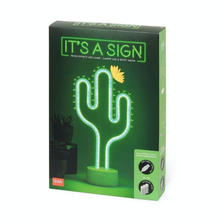 Lampe LED Effet Néon Cactus - Legami - Rougier et Plé