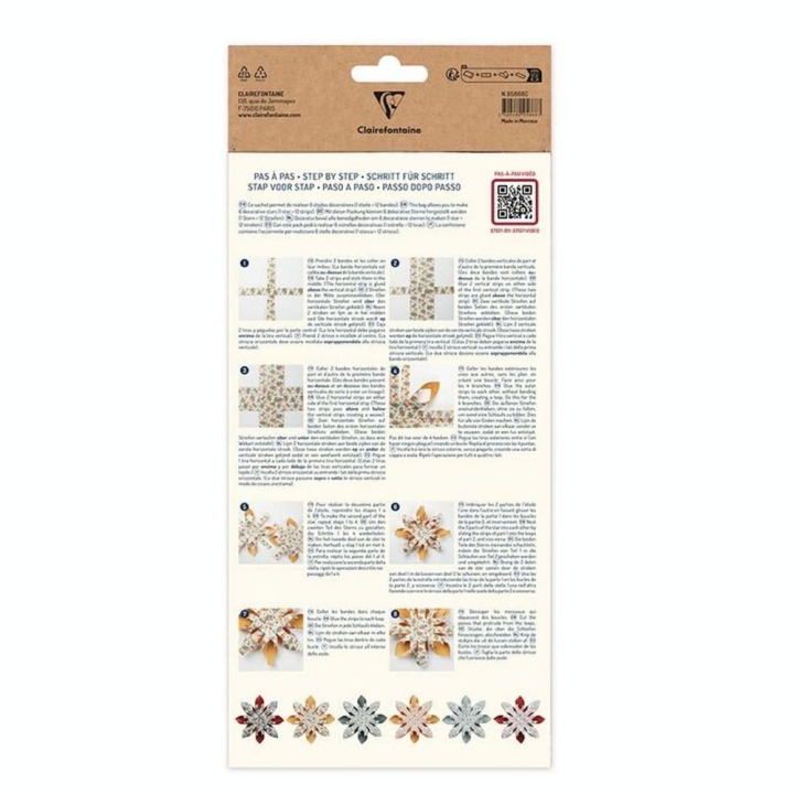 Étoiles décoratives Kit DIY 6 pcs Noël vitaminé - Clairefontaine - Rougier et Plé