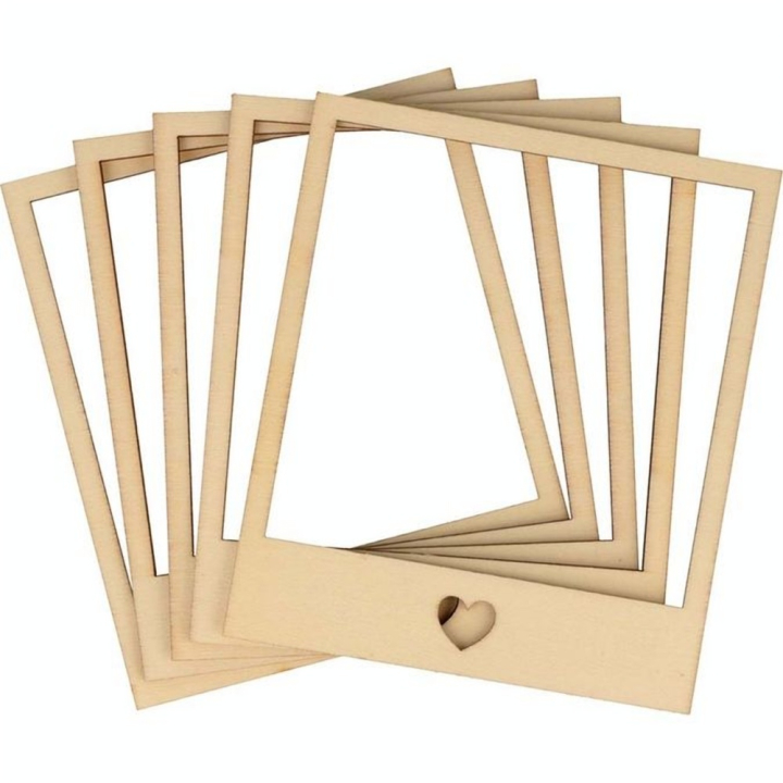 Cadre Photo Bois 10,5 x 9 cm 5 pcs - Artemio - Rougier et Plé