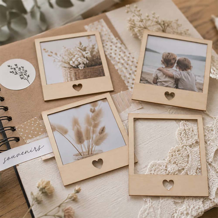 Cadre Photo Bois 10,5 x 9 cm 5 pcs - Artemio - Rougier et Plé