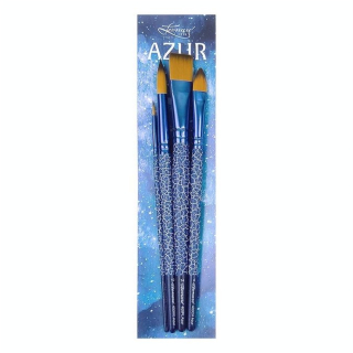 Set Pinceaux courts en fibres synthétiques Azur 4 pcs série 400-2 - Léonard - Rougier et Plé