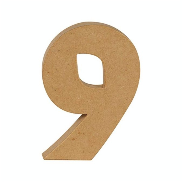 Chiffre 9 en papier mâché 20 cm - Décopatch - Rougier et Plé