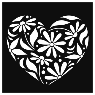 Pochoir Coeur 30 x 30 cm - Artemio - Rougier et Plé