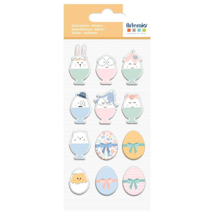 Stickers relief Funny eggs - Artemio - Rougier et Plé