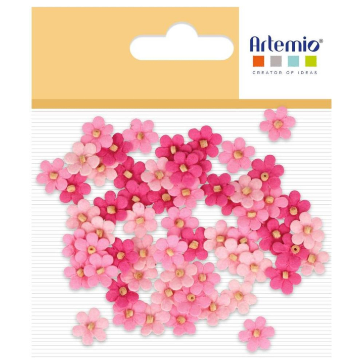 Fleurs décoratives Coton recyclé Ø 1,1 cm 60 pcs - Artemio - Rougier et Plé