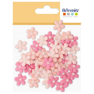 Fleurs décoratives Coton recyclé Ø 1,9 cm 50 pcs - Artemio - Rougier et Plé