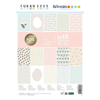 Bloc 30 feuilles A4 Funny eggs - Artemio - Rougier et Plé