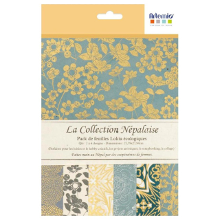 Papier népalais 28 x 21,5 cm 12 pcs N°11 - Artemio - Rougier et Plé