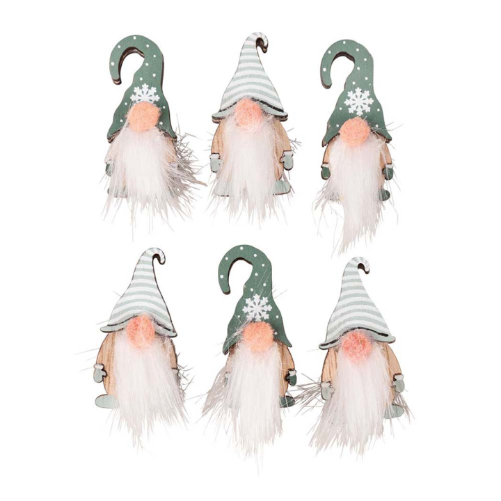 Découpes en bois 2,3 x 4,5 cm Lutin 6 pcs - Rayher - Rougier et Plé
