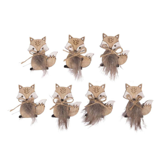 Découpes en bois 3,5 x 4 cm Renard 7 pcs - Rayher - Rougier et Plé