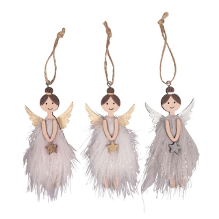 Décoration de Noël à suspendre Modèle aléatoire Ange et étoile  - Rayher - Rougier et Plé
