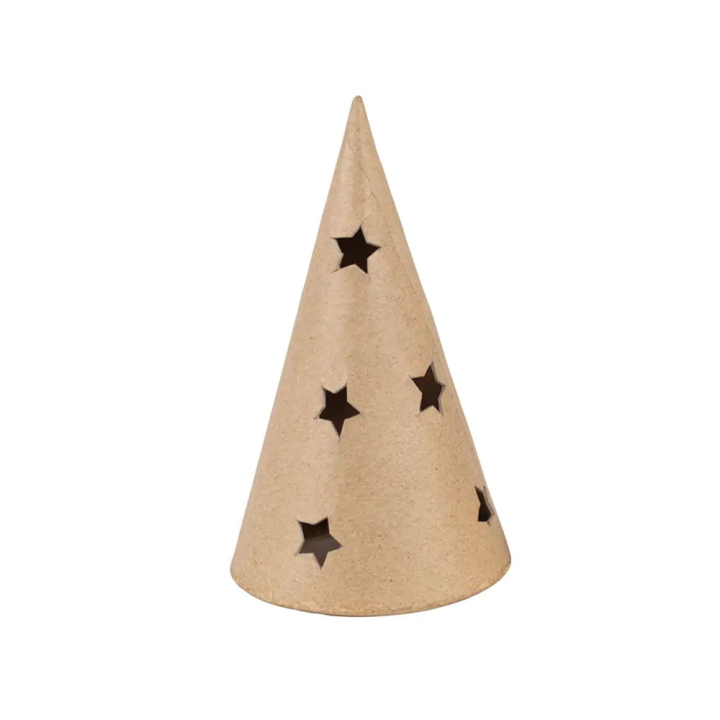 Bougeoir Sapin ø 8 x 14,5 cm Étoiles - Décopatch - Rougier et Plé