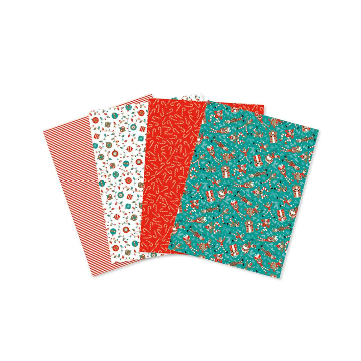 Papier Texture 15 x 24,5 cm Foil Lutins - Décopatch - Rougier et Plé