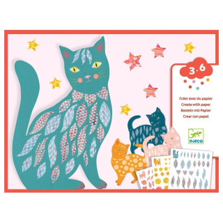 Coffret créatif Créer avec du papier : Les jolis chats d'Elodie - Djeco - Rougier et Plé