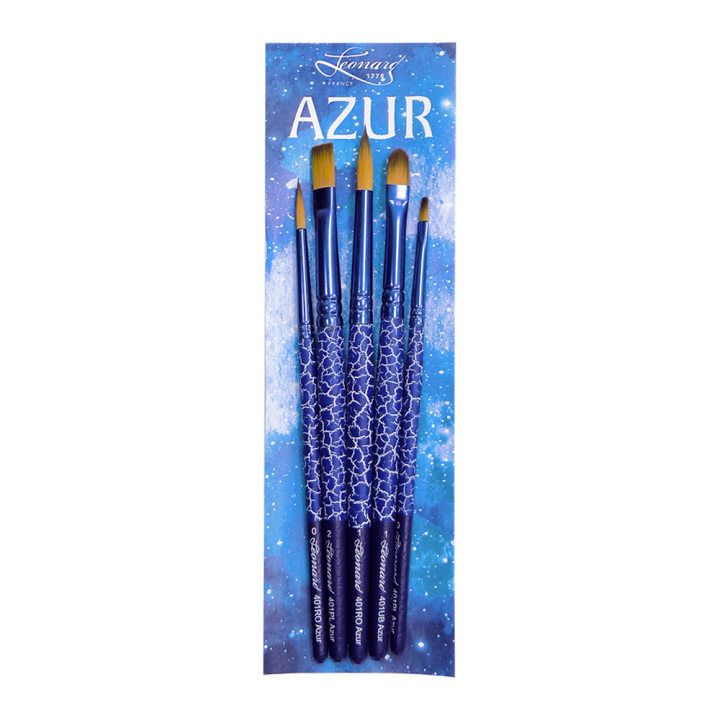 Pinceaux d'aquarelle Set Azur 5 pcs - Léonard - Rougier et Plé
