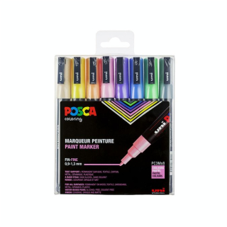 Boîte de 8 marqueurs assortis PC-3M - Posca - Rougier et Plé