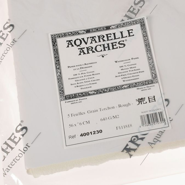 Papier aquarelle 640g grain torchon - Arches - Rougier et Plé