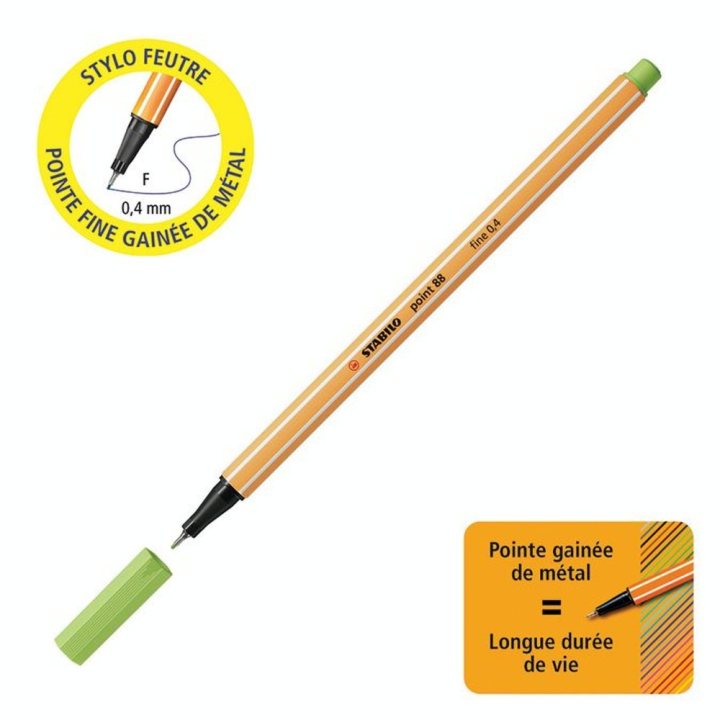Feutre point 88 à pointe calibrée 0,4 mm - STABILO - Rougier et Plé