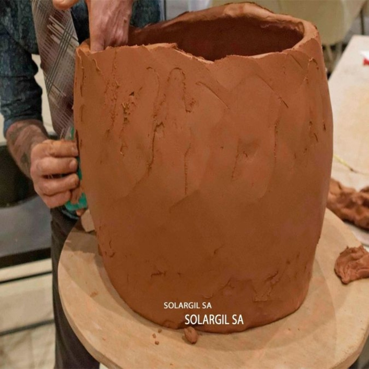 Argile à cuire chamottée 12,5 kg Faïence Rouge - Solargil - Rougier et Plé