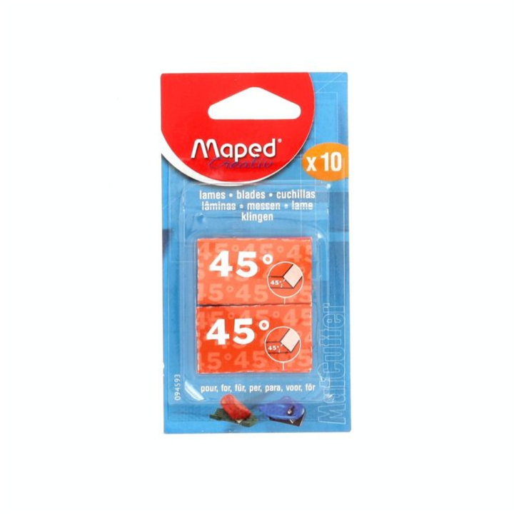 Lames de rechange pour outil de coupe à 45° set de 10 - Maped - Rougier et Plé