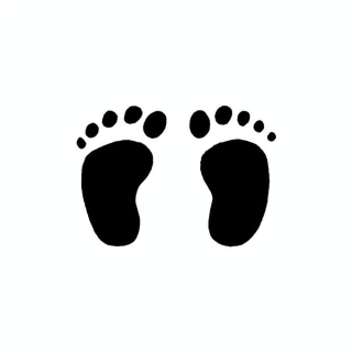Tampon Bois Empreintes de pieds, 4 x 3 x 2,8 cm - Aladine - Rougier et Plé