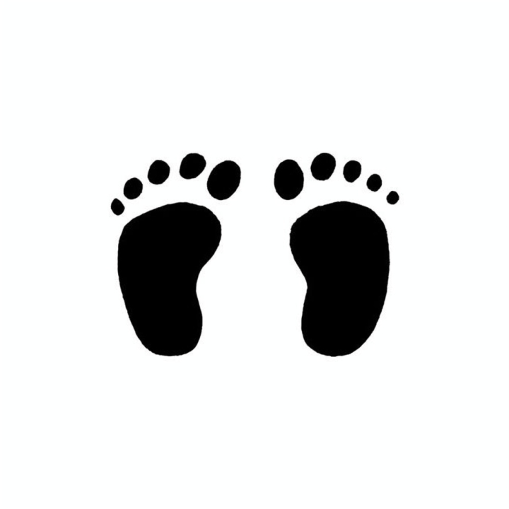 Tampon Bois Empreintes de pieds, 4 x 3 x 2,8 cm - Aladine - Rougier et Plé