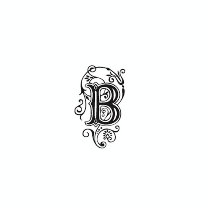 Tampon Bois Alphabet Arabesque lettre B, 2,8 x 2,8 x 2,8 cm - Aladine - Rougier et Plé