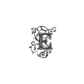 Tampon Bois Alphabet Arabesque lettre E, 2,8 x 2,8 x 2,8 cm - Aladine - Rougier et Plé