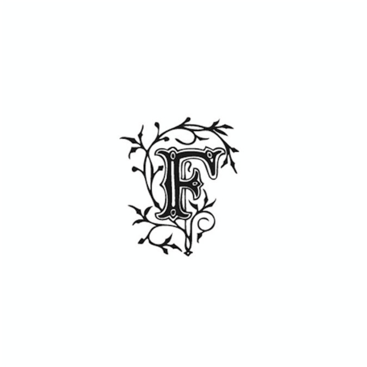 Tampon Bois Alphabet Arabesque lettre F, 2,8 x 2,8 x 2,8 cm - Aladine - Rougier et Plé