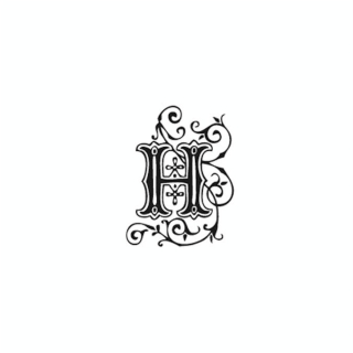 Tampon Bois Alphabet Arabesque lettre H, 2,8 x 2,8 x 2,8 cm - Aladine - Rougier et Plé