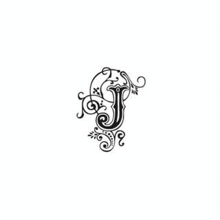 Tampon Bois Alphabet Arabesque lettre J, 2,8 x 2,8 x 2,8 cm - Aladine - Rougier et Plé
