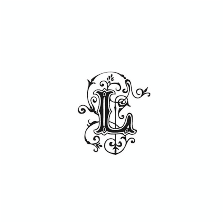 Tampon Bois Alphabet Arabesque lettre L, 2,8 x 2,8 x 2,8 cm - Aladine - Rougier et Plé
