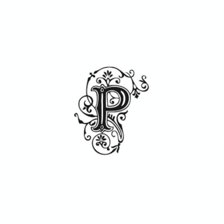 Tampon Bois Alphabet Arabesque lettre P, 2,8 x 2,8 x 2,8 cm - Aladine - Rougier et Plé