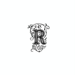 Tampon Bois Alphabet Arabesque lettre R, 2,8 x 2,8 x 2,8 cm - Aladine - Rougier et Plé