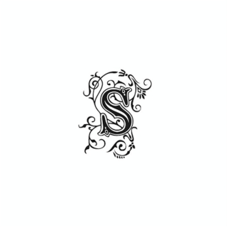 Tampon Bois Alphabet Arabesque lettre S, 2,8 x 2,8 x 2,8 cm - Aladine - Rougier et Plé