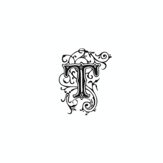 Tampon Bois Alphabet Arabesque lettre T, 2,8 x 2,8 x 2,8 cm - Aladine - Rougier et Plé