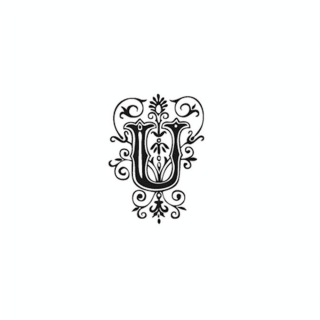 Tampon Bois Alphabet Arabesque lettre U, 2,8 x 2,8 x 2,8 cm - Aladine - Rougier et Plé