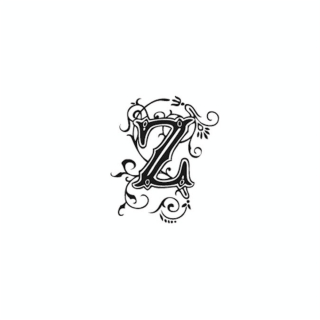 Tampon Bois Alphabet Arabesque lettre Z, 2,8 x 2,8 x 2,8 cm - Aladine - Rougier et Plé