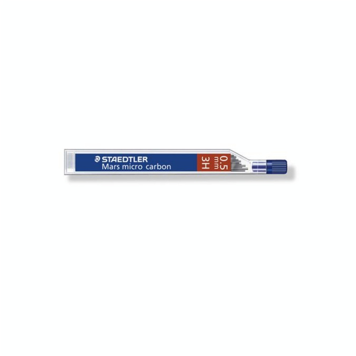 Mines graphite Mars Micro Carbon 0.5mm étui de 12 dureté 3H - Staedtler - Rougier et Plé