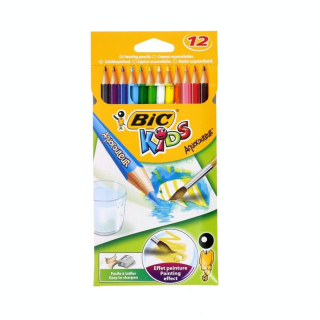 Crayon de couleur kids Aquacouleur par 12 - Bic - Rougier et Plé