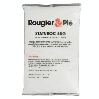Plâtre synthétique blanc Staturoc 5 kg à couler - Rougier&Plé - Rougier et Plé