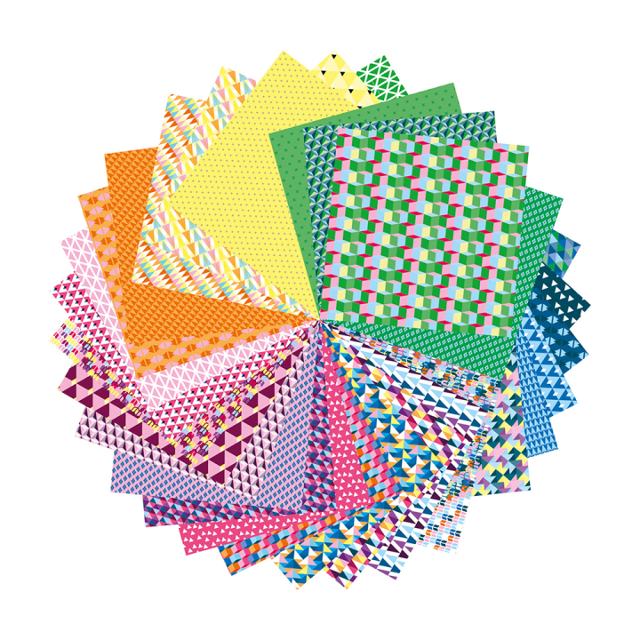 Papier origami Geometric 20 x 20 cm 60 feuilles - Avenue Mandarine - Rougier et Plé